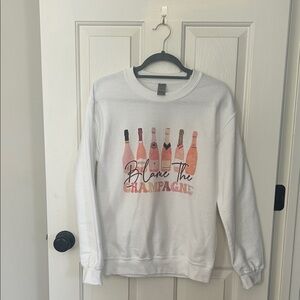 White Graphic Women's Sweater
